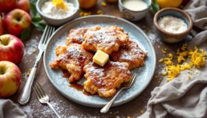 É sempre mezzogiorno”: frittelle di mele in salsa al rum di Francesca Marsetti