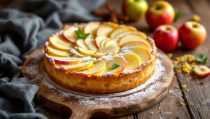 Cremosa torta gateau di ricotta e mele: dolce ricetta senza farina