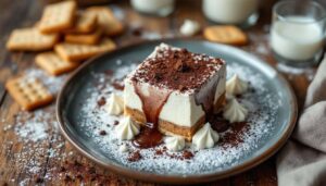Tiramisù ricotta e cioccolato: cremoso, senza caffè e pronto da frigo