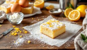 Quadrotti ricotta e limone: il dessert morbido senza lievito, preparato in una ciotola