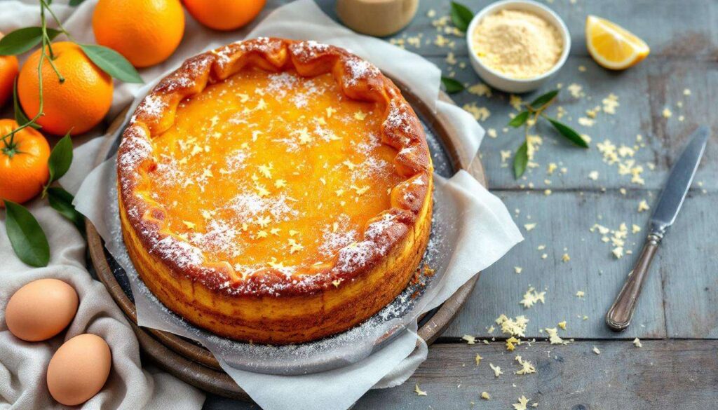 Torta all'arancia frullata intera: profumatissima e senza grassi aggiunti