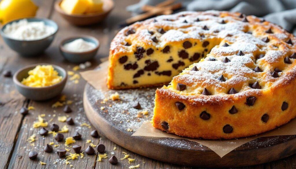 Sbriciolata alla ricotta e gocce di cioccolato: si prepara in una sola ciotola