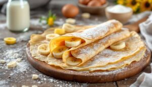 Crêpes alla crema di nocciole e banana: colazione golosa pronta in 10 minuti senza burro