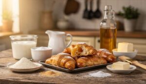 Cornetti vegani al forno: fragranti come al bar, pronti con impasto allo yogurt di soia