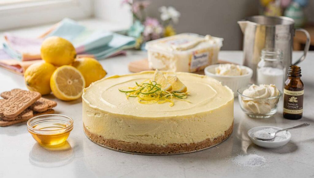 Cheesecake fredda al limone senza gelatina: cremosa, fresca e pronta la sera prima per Pasqua