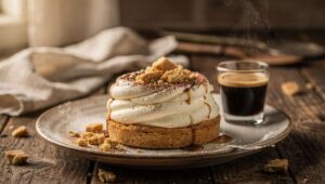 Semifreddo al caffè con base di amaretti: si prepara in 10 minuti e non servono stampi