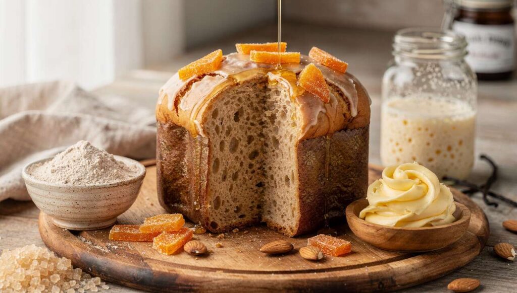Colomba pasquale integrale con scorze d'arancia: leggera, rustica e pronta con lievito madre