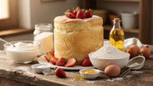 Torta allo yogurt e fragole di marzo: la ricetta da 5 minuti che resta alta e soffice