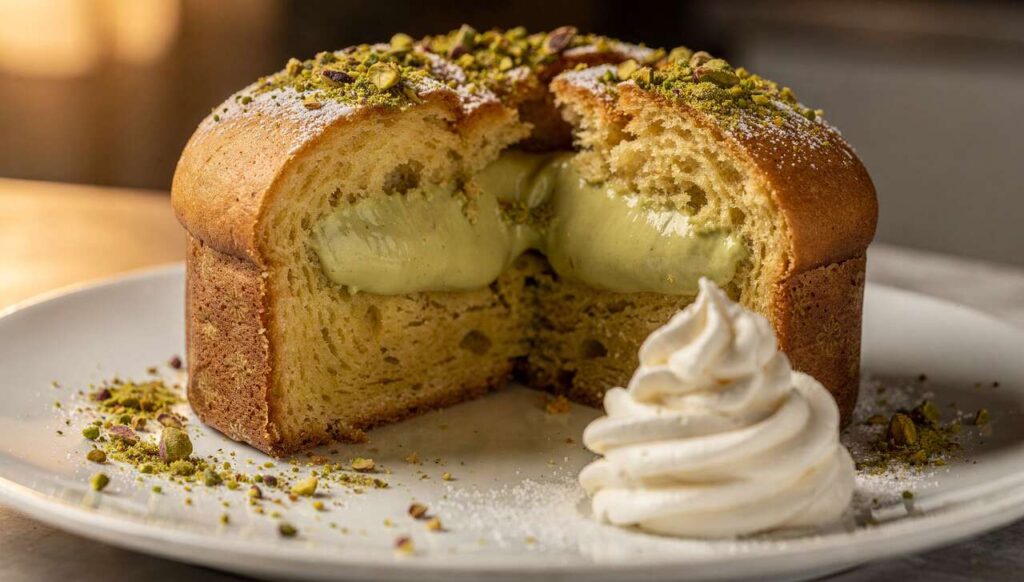Colomba pasquale con crema al pistacchio: farcita, profumata e pronta con 6 ingredienti