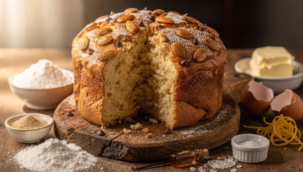 Colomba senza glutine con farina di riso: soffice dentro, croccante sopra e adatta a tutti