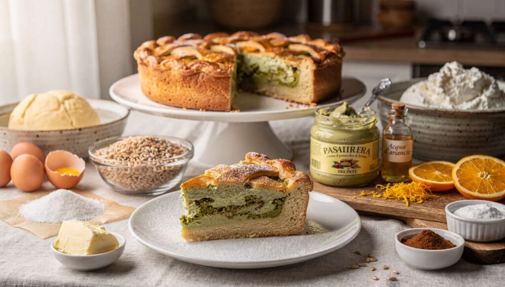 Pastiera con crema di pistacchio di Bronte: la variante moderna che spopola a Napoli