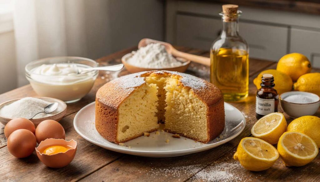 Plumcake allo yogurt greco e limone senza burro, soffice per 5 giorni e perfetto a colazione