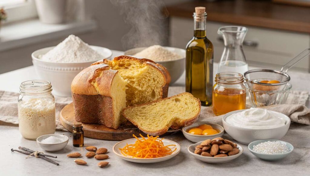 Colomba pasquale fatta in casa senza burro, morbida e profumata con lievito madre