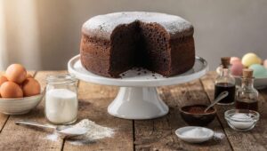 Pan di Spagna al cacao per la torta di Pasqua: alto, soffice e senza lievito chimico