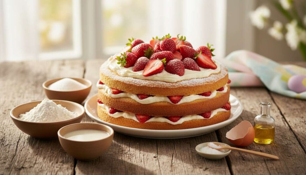 Torta di fragole fresche senza burro: soffice, primaverile e pronta in 35 minuti per Pasqua