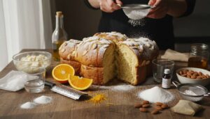Colomba pasquale senza uova, morbida e profumata con lievito madre e scorza d'arancia di Sicilia
