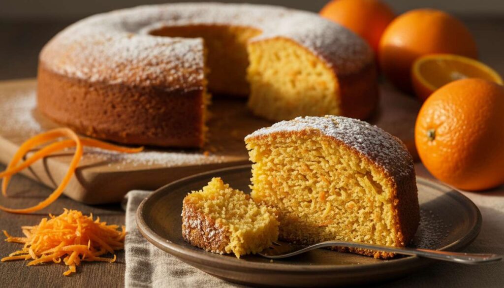 Ciambellone soffice alle carote e arancia di Sicilia, senza lattosio e perfetto a colazione