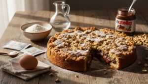 Sbriciolata alla Nutella senza burro, croccante e golosa: pronta in 20 minuti con la frolla di Ernst Knam