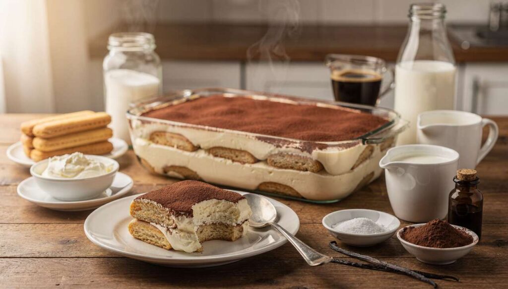 Tiramisù al caffè senza uova crude, pronto la sera prima e sicuro anche per i bambini