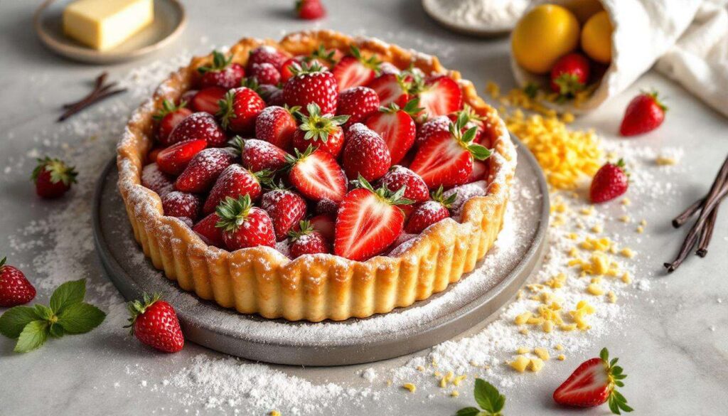 Damiano Carrara prepara una crostata alle fragole con una tecnica che cambia tutto