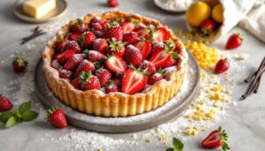 Damiano Carrara prepara una crostata alle fragole con una tecnica che cambia tutto